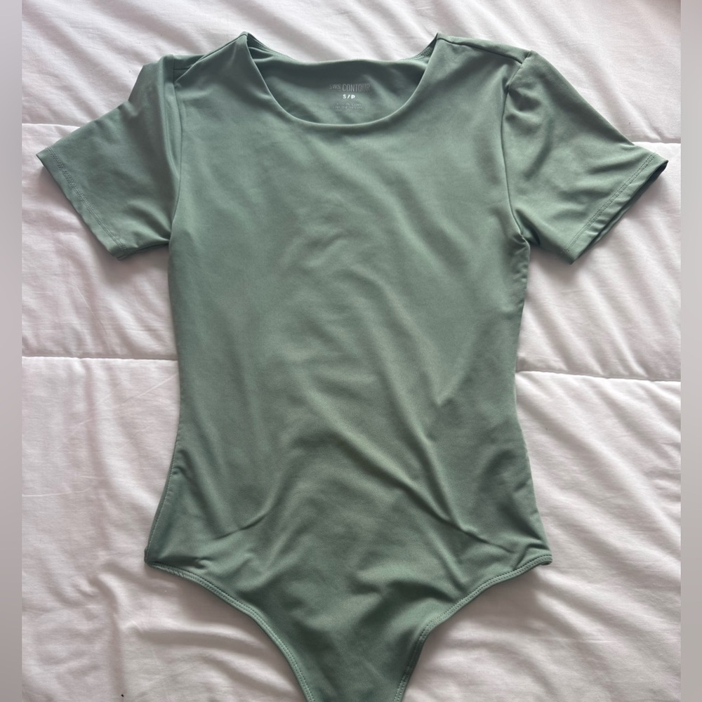 Green and Beige bodysuit